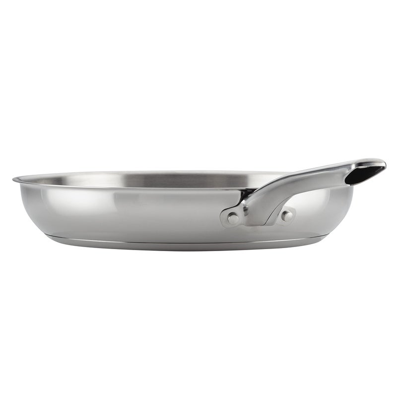 Ayesha Curry Home Collection Stainless Steel Frying Pan / Fry Pan / Skillet - 12.5 Inch, Silver - Image 2